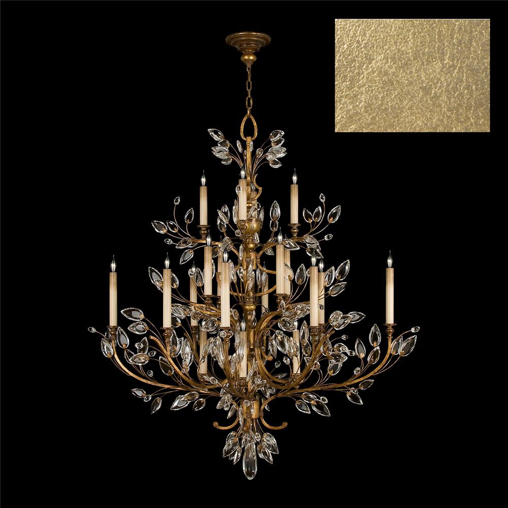 Fine Art Lamps 759440-SF3 Crystal Laurel 45" Round Chandelier in Gold Leaf
