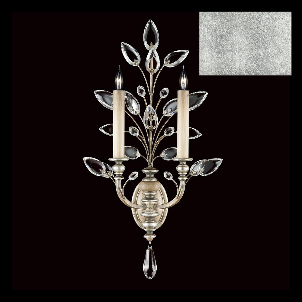 Fine Art Lamps 759750-SF4 Crystal Laurel 28" Sconce in Silver Leaf