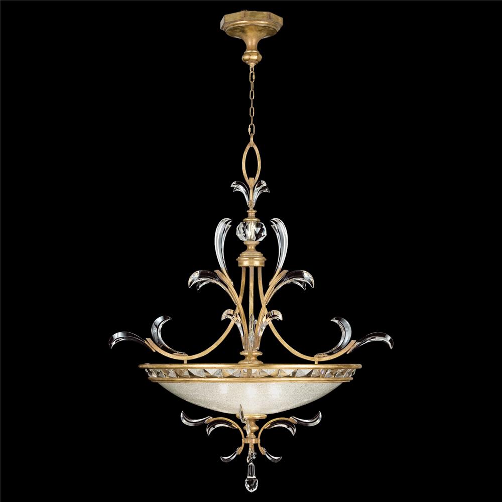 Fine Art Lamps 762740ST Beveled Arcs 44" Round Pendant in Gold