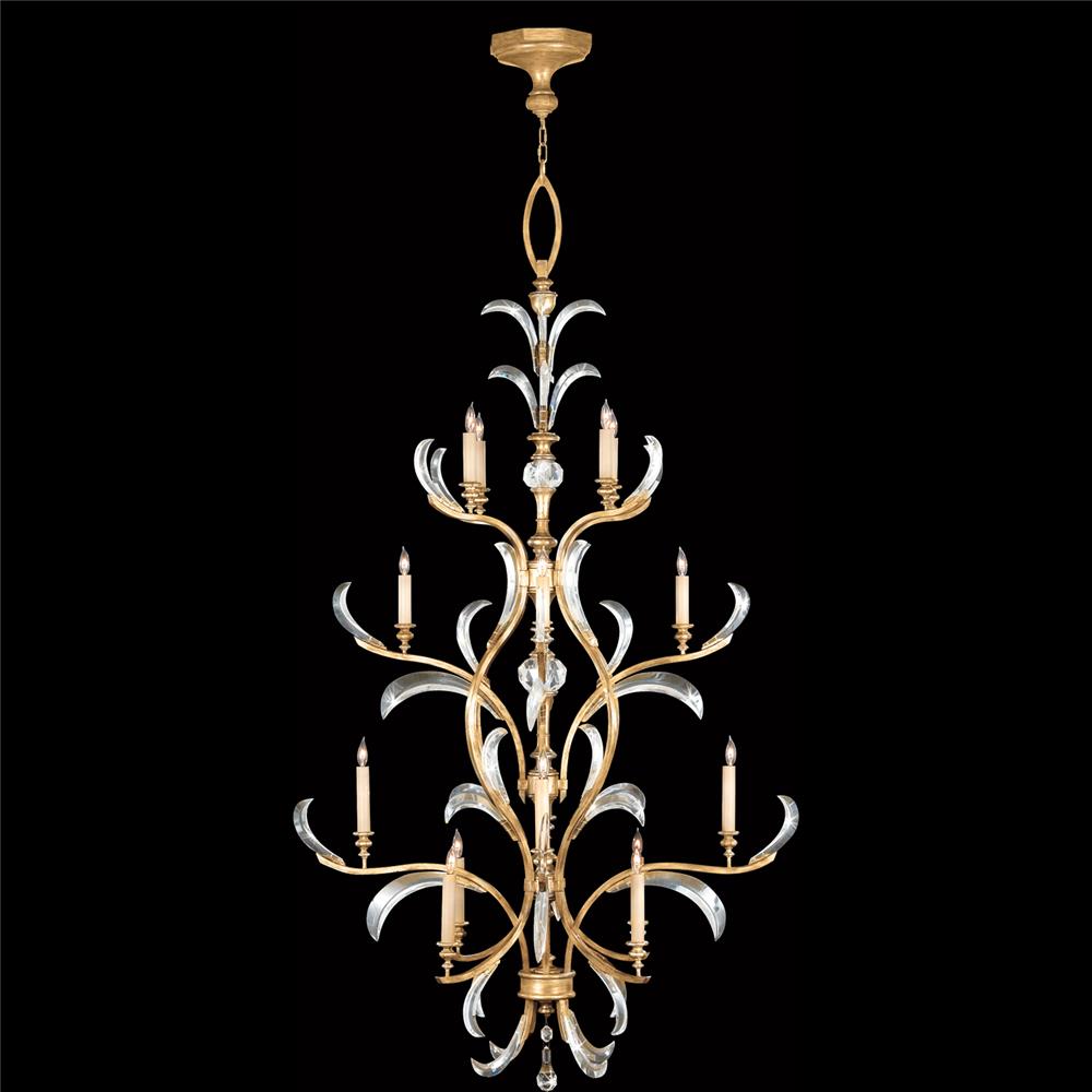 Fine Art Lamps 762940ST Beveled Arcs 48" Round Chandelier in Gold