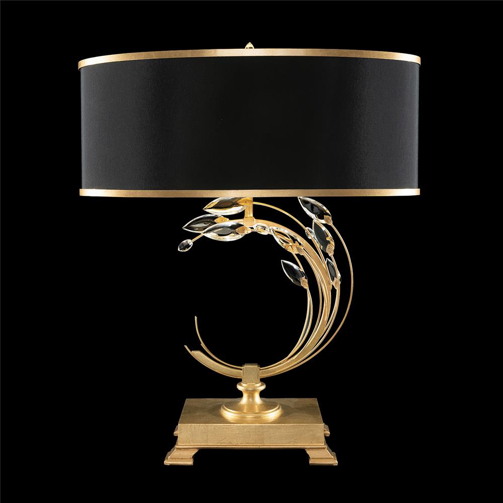 Fine Art Lamps 771510-SF34 Crystal Laurel 31" Table Lamp in Gold Leaf with Black Fabric Outer & Gold Metallic Inner
