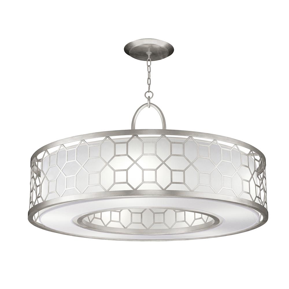 Fine Art Lamps 780340-SF41 Allegretto 48" Round Pendant in Silver Leaf