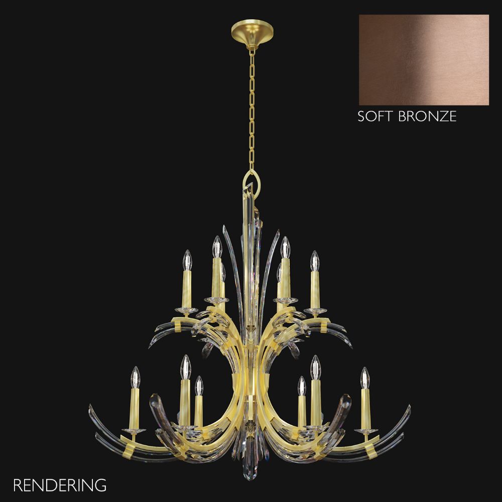 Fine Art Lamps 781640-3ST Trevi 42" Round Chandelier in Bronze