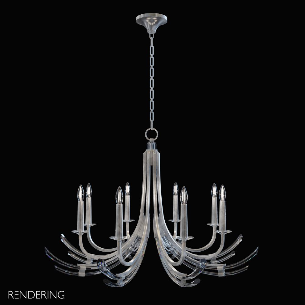 Fine Art Lamps 782140-1ST Trevi 39.5" Round Chandelier in Silver