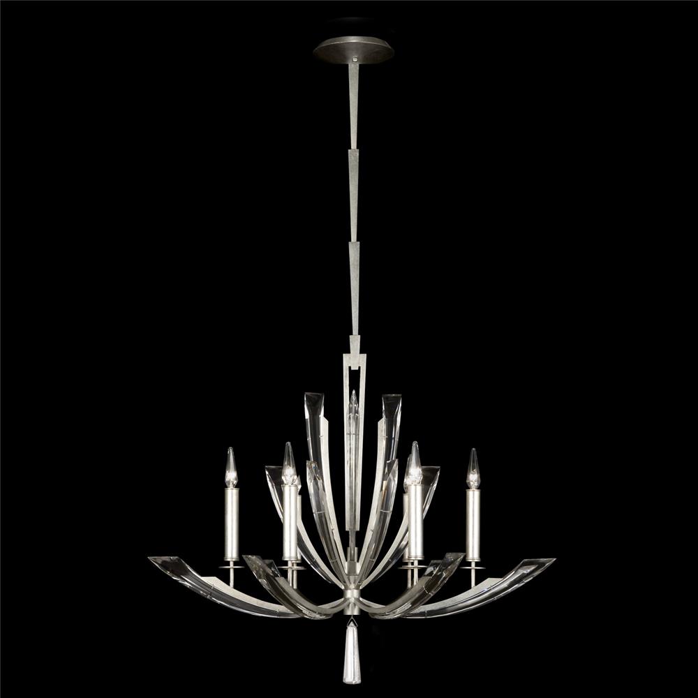 Fine Art Lamps 798040ST Vol de Cristal 36" Round Chandelier in Silver