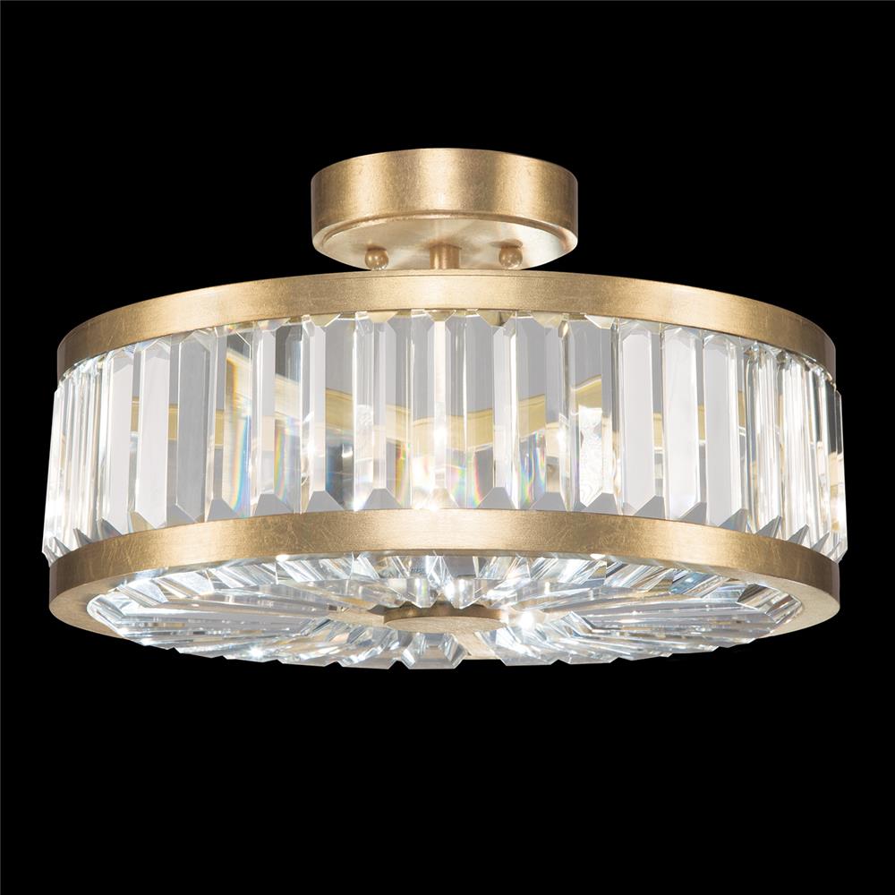 Fine Art Lamps 815740-2ST Crystal Enchantment 16" Round Semi-Flush Mount in Gold