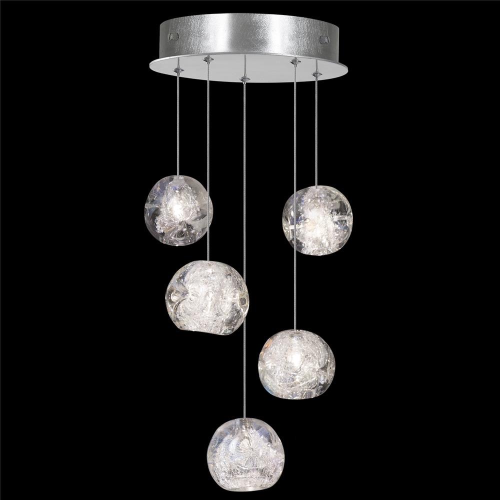 Fine Art Lamps 852440-106LD Natural Inspirations 12" Round Pendant in Silver