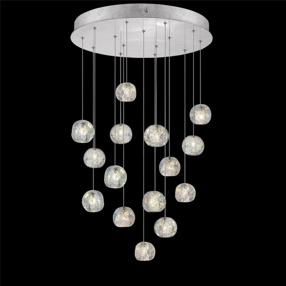 Fine Art Lamps 853140-106LD Natural Inspirations 21" Round Pendant in Silver