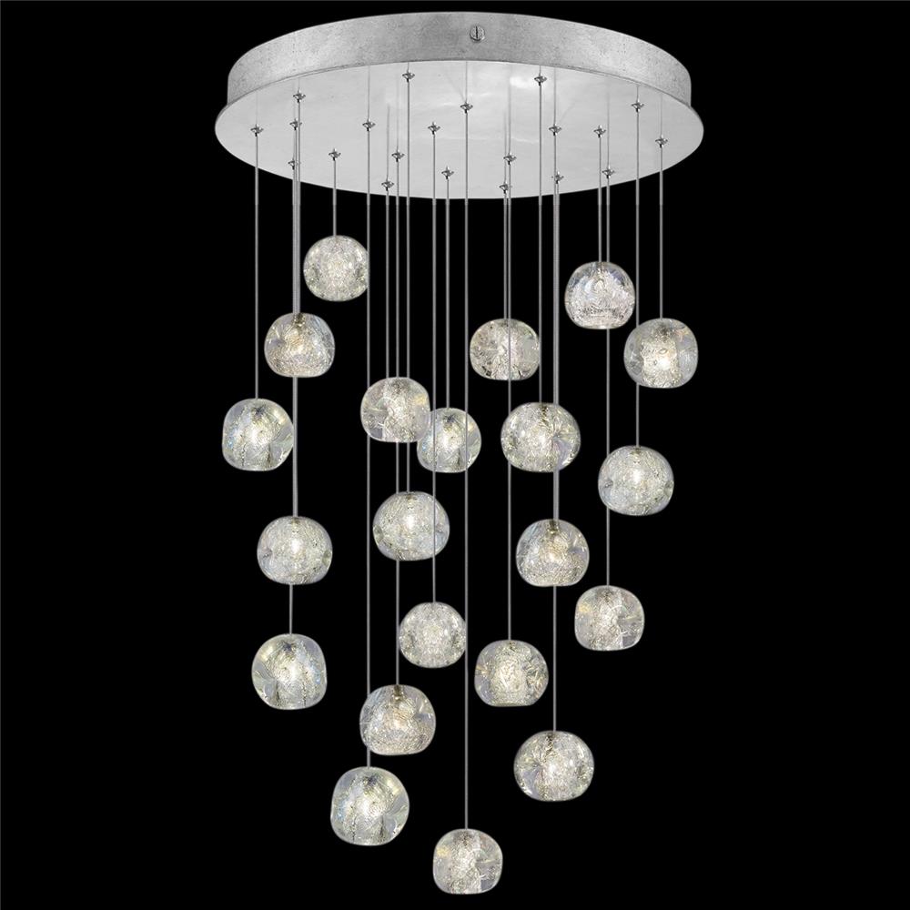 Fine Art Lamps 853240-106LD Natural Inspirations 24" Round Pendant in Silver
