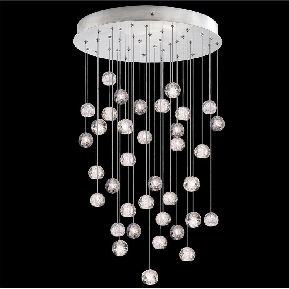 Fine Art Lamps 853440-106LD Natural Inspirations 34" Round Pendant in Silver