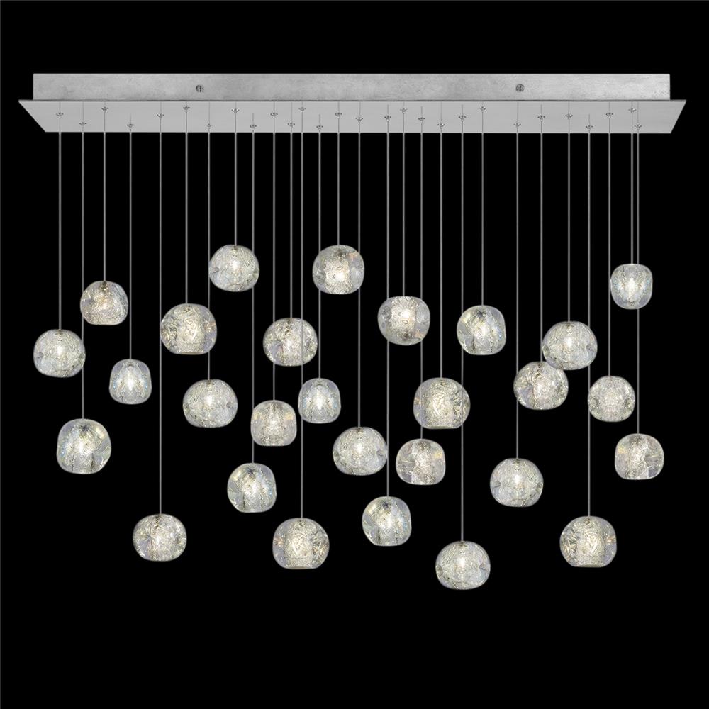 Fine Art Lamps 853640-106LD Natural Inspirations 54" Rectangular Pendant in Silver