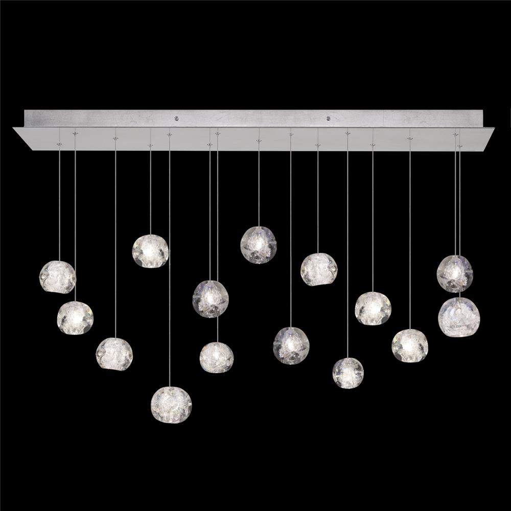 Fine Art Lamps 853740-106LD Natural Inspirations 48" Rectangular Pendant in Silver