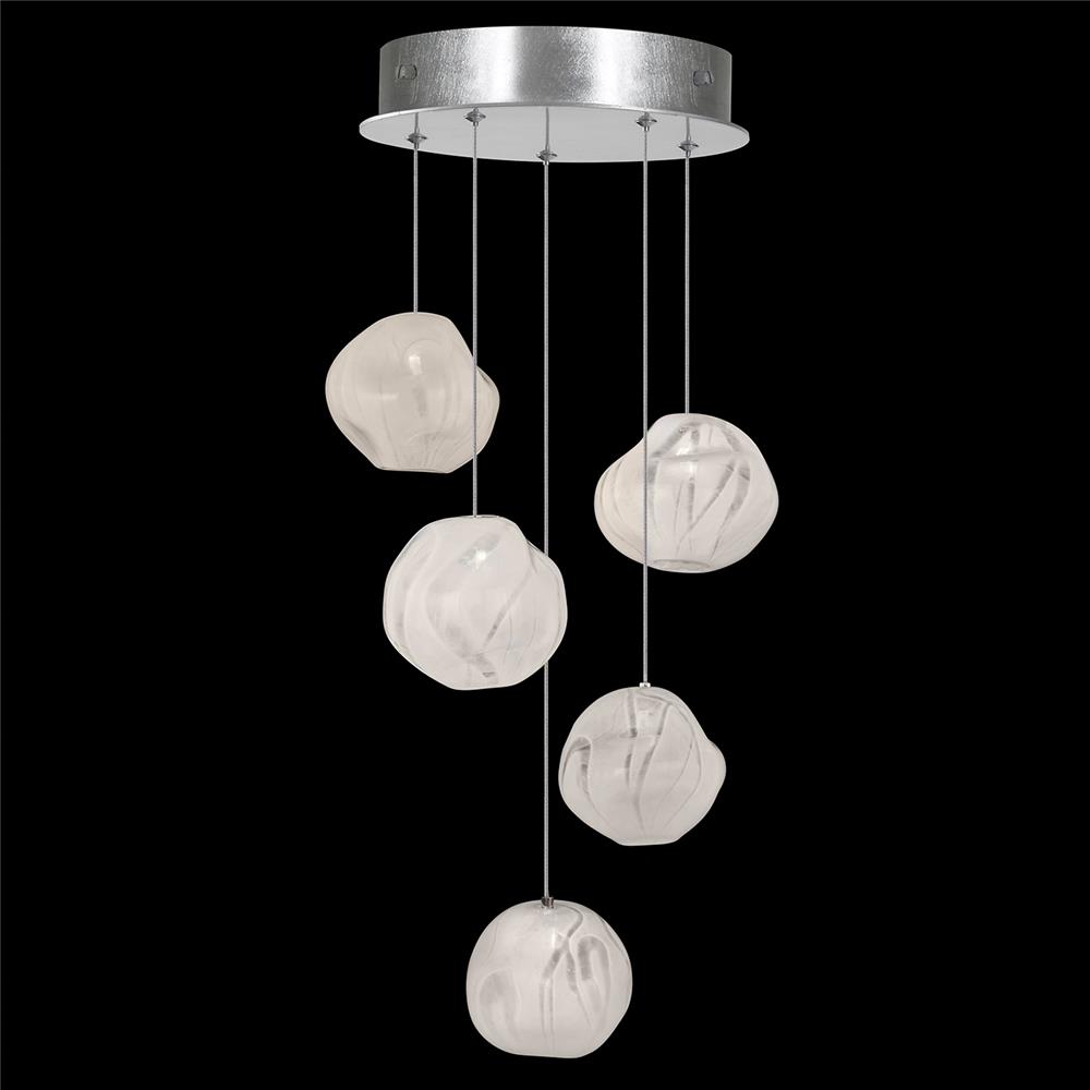 Fine Art Lamps 866340-11LD Vesta 12" Round Pendant in Silver