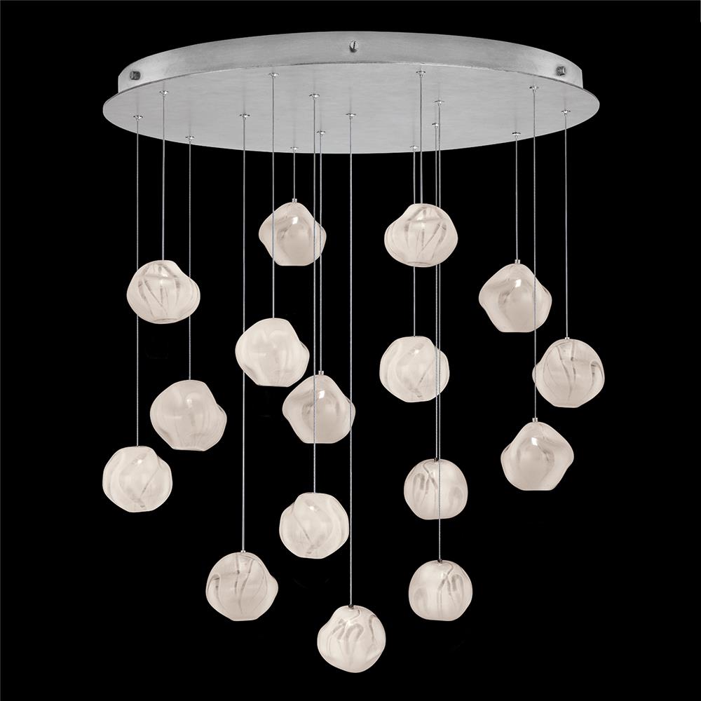 Fine Art Lamps 868440-11LD Vesta 32" Round Pendant in Silver