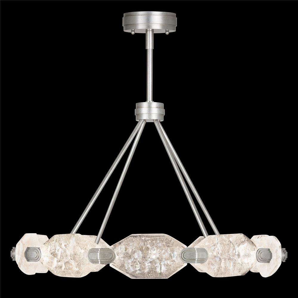 Fine Art Lamps 873040-1ST Allison Paladino 32" Round Pendant in Silver