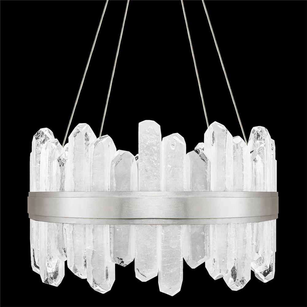 Fine Art Lamps 882040-1ST Lior 21" Round Pendant in Silver