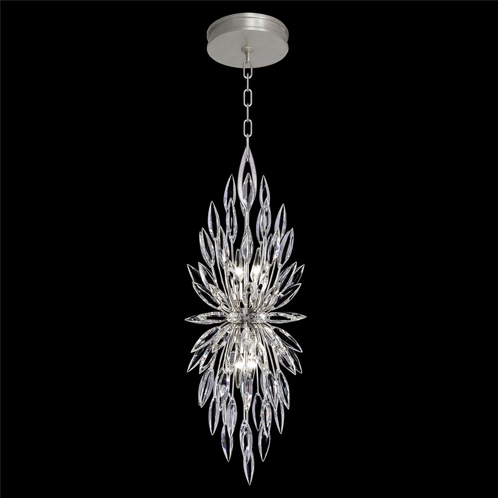 Fine Art Lamps 883740ST Lily Buds 13" Round Pendant in Silver