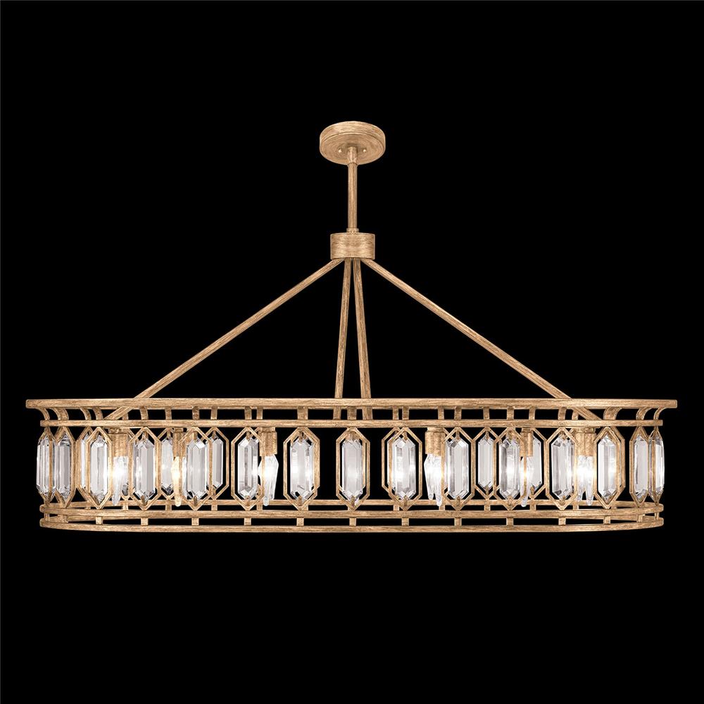 Fine Art Lamps 889940-2ST Westminster 52" Oblong Pendant in Pale Antique Gold