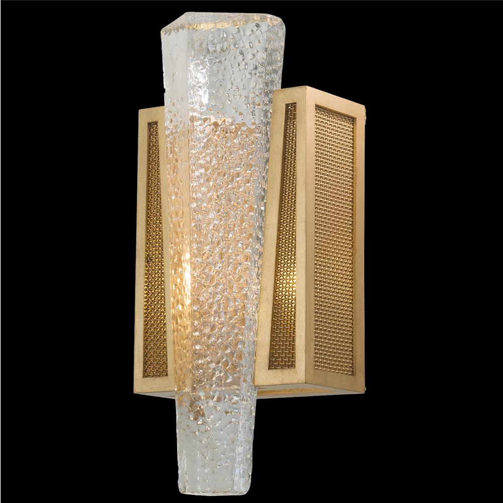 Fine Art Lamps 891150-22ST Crownstone 15" Sconce in Gold with Metal Mesh Inserts