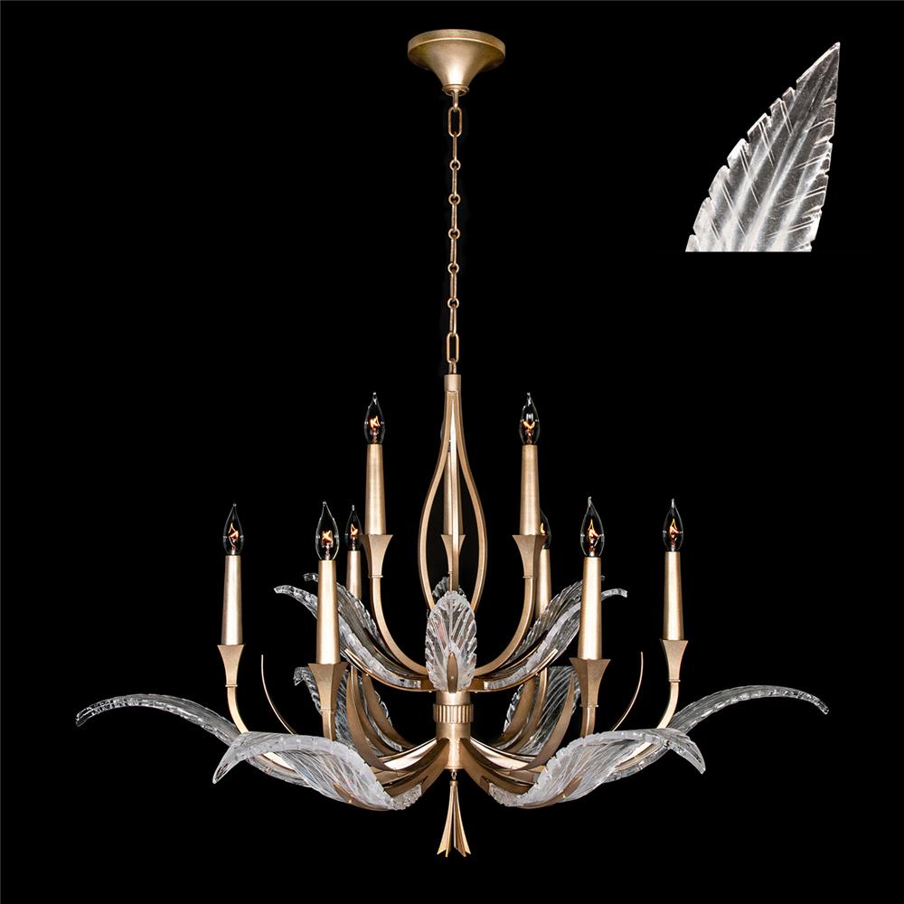 Fine Art Lamps 893640-21ST Plume 45" Round Chandelier in Gold