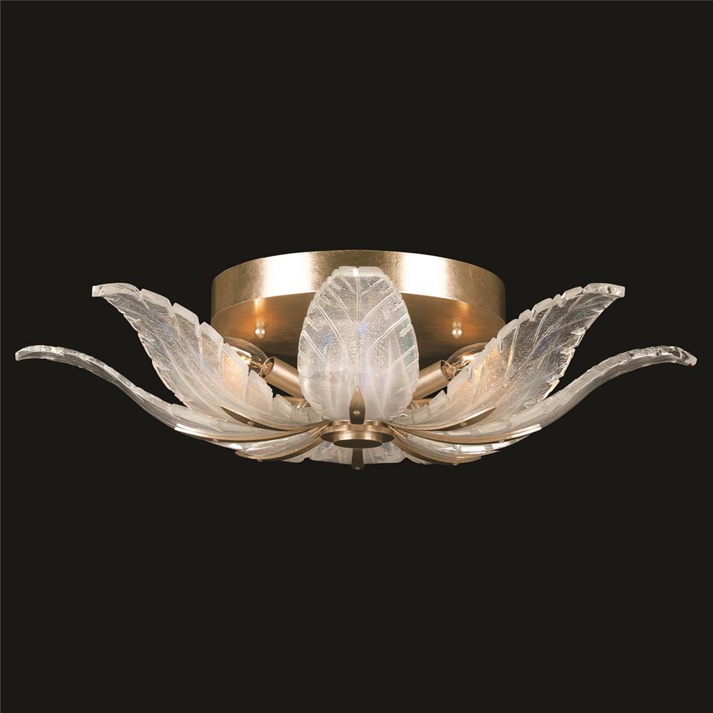 Fine Art Lamps 894140-2ST Plume 28" Round Flush Mount in Gold