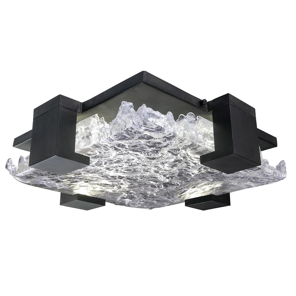 Fine Art Lamps 895440-11ST Terra 16.75" Square Flush Mount in Black