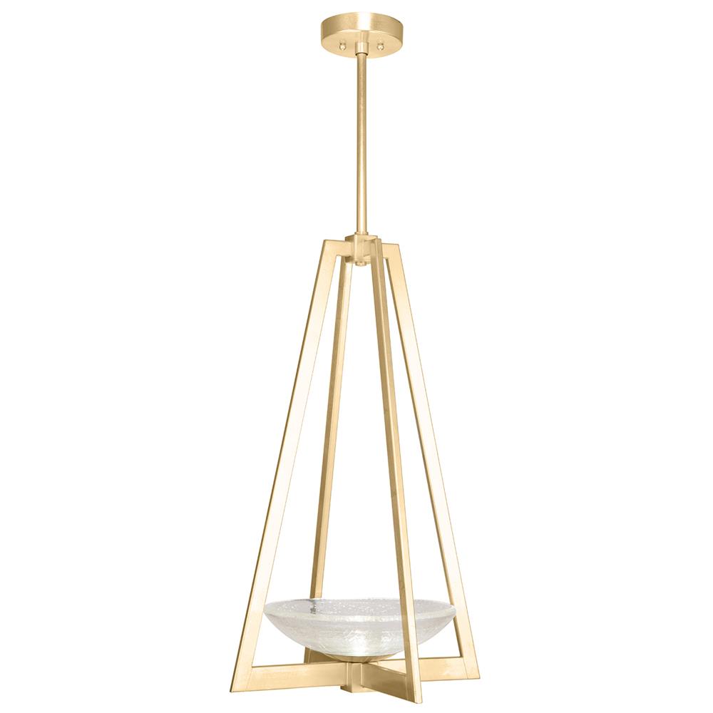 Fine Art Lamps 896040-2ST Delphi 17.5" Square Pendant in Gold