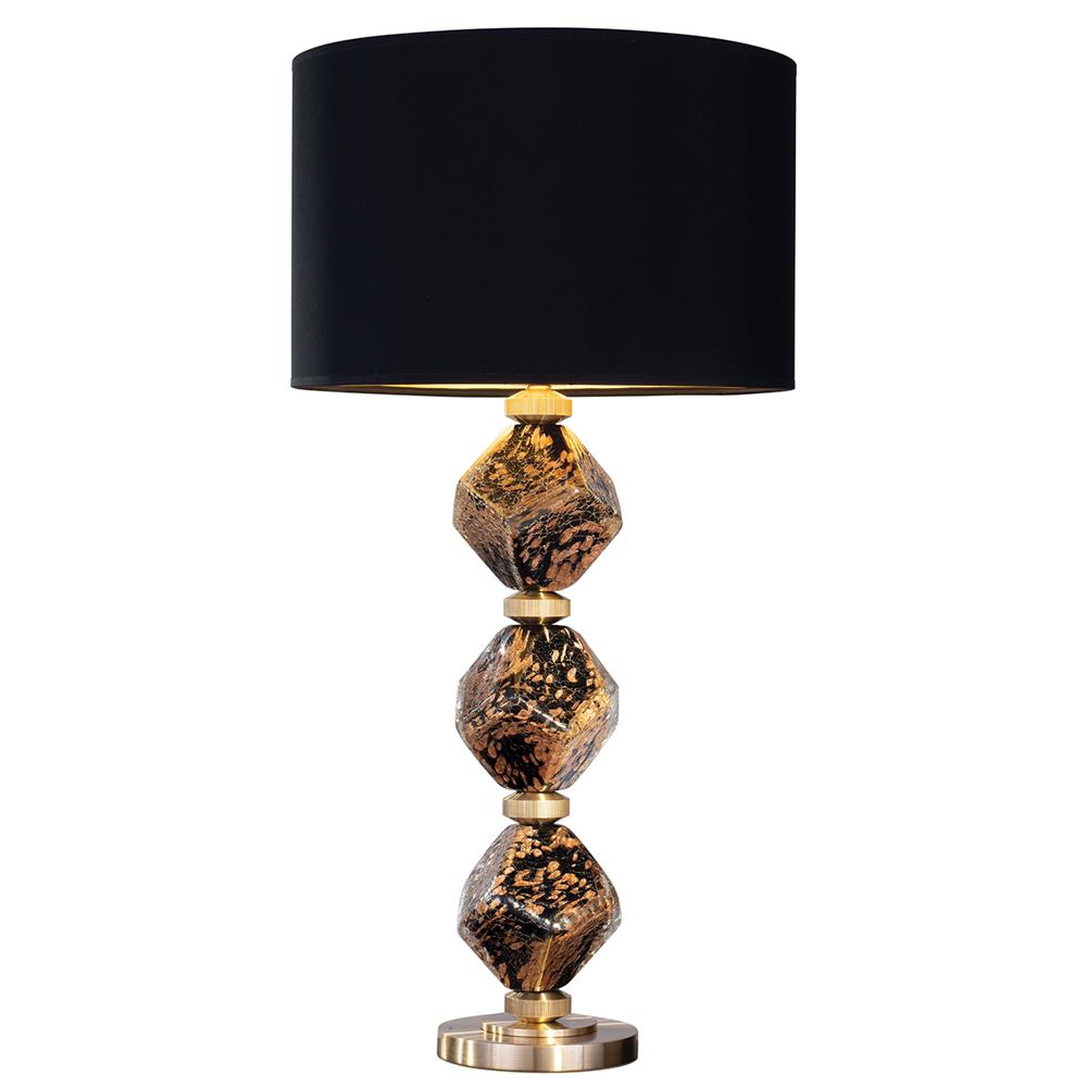 Fine Art Lamps 900010-33ST SoBe 30.5" Table Lamp in Ebony Black with Black Fabric Shade