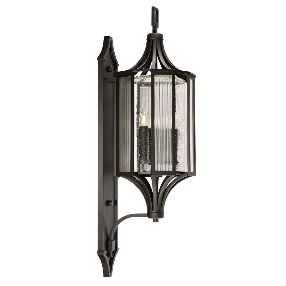 Fine Art Handcrafted Lighting 900281ST Bristol 40.4" Outdoor Wall Mount in Hand-Rubbed Black Iron