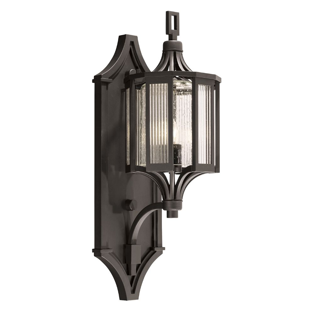 Fine Art Handcrafted Lighting 900381ST Bristol 21.9" Outdoor Wall Mount in Hand-Rubbed Black Iron