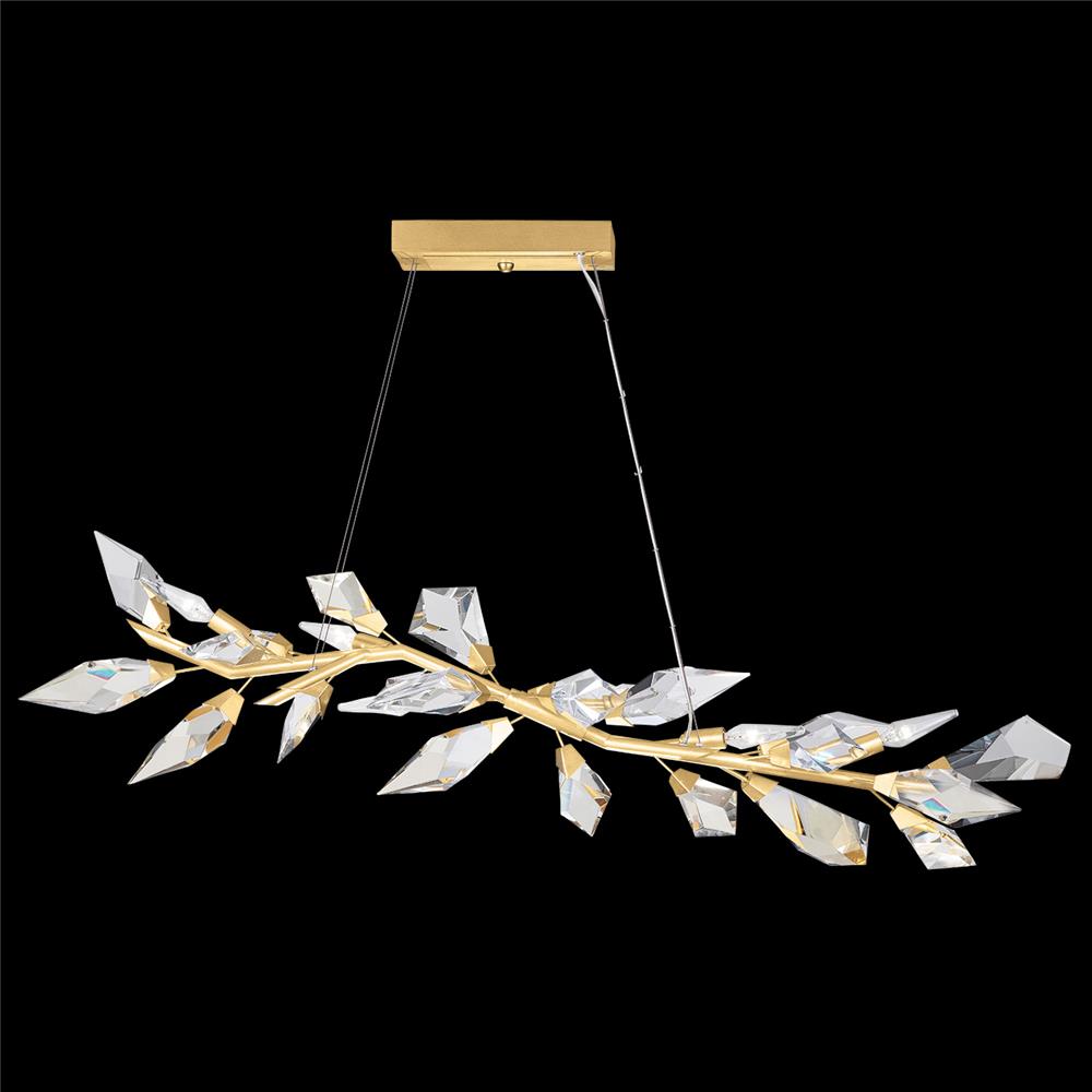 Fine Art Lamps 908340-2ST Foret 47.5" Linear Pendant in Gold