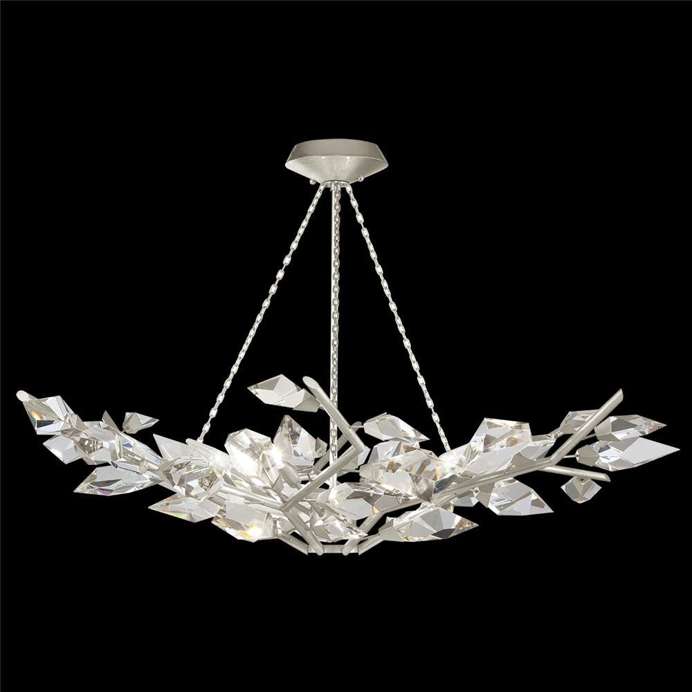 Fine Art Lamps 909040-1ST Foret 46.5" Round Pendant in Silver