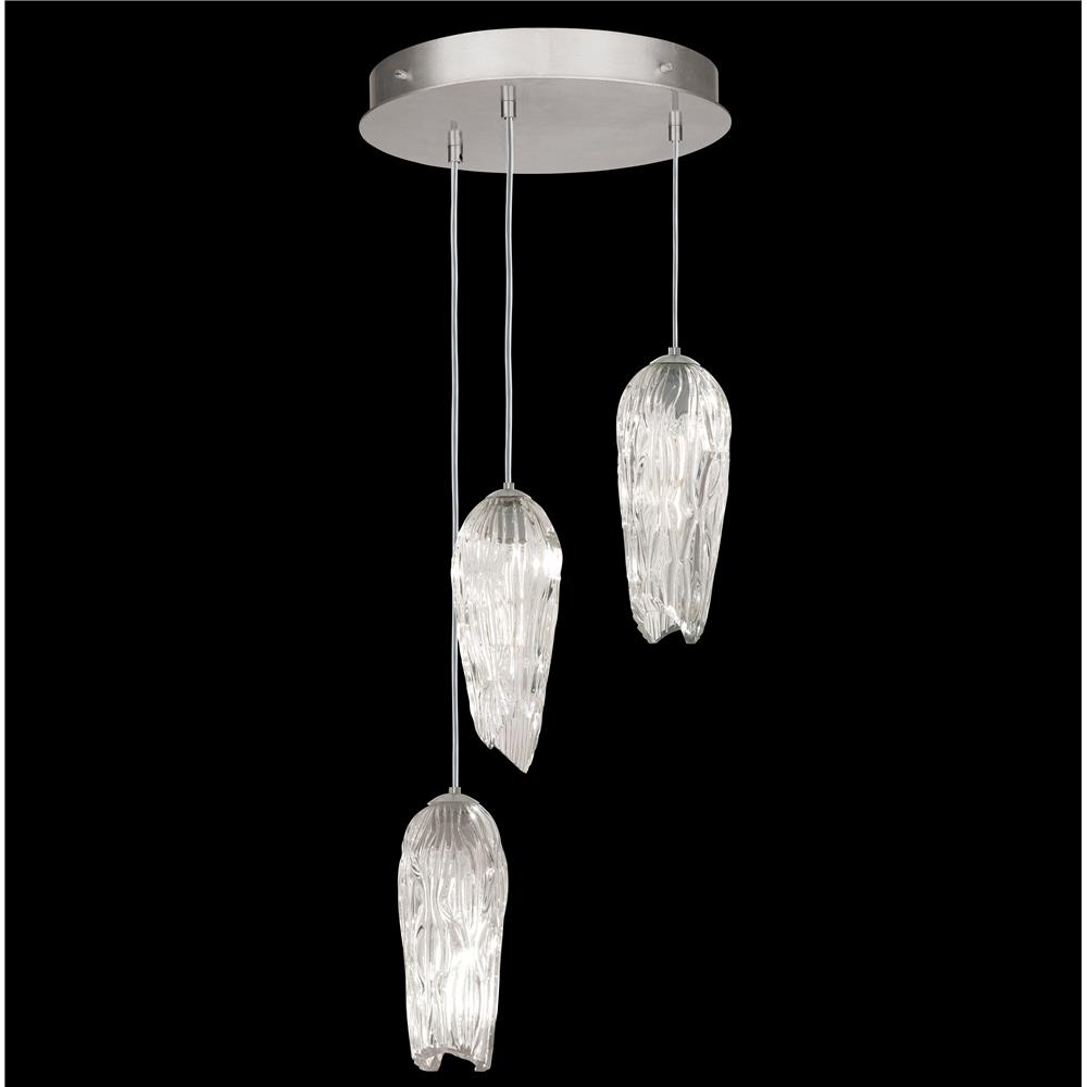 Fine Art Lamps 911840-1ST Las Olas 17.5" Round Pendant in Silver