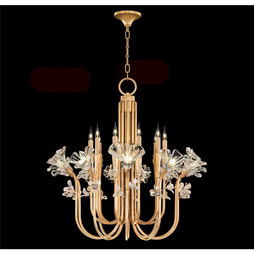 Fine Art Lamps 915140-2ST Azu 35.5" Round Chandelier in Gold Leaf