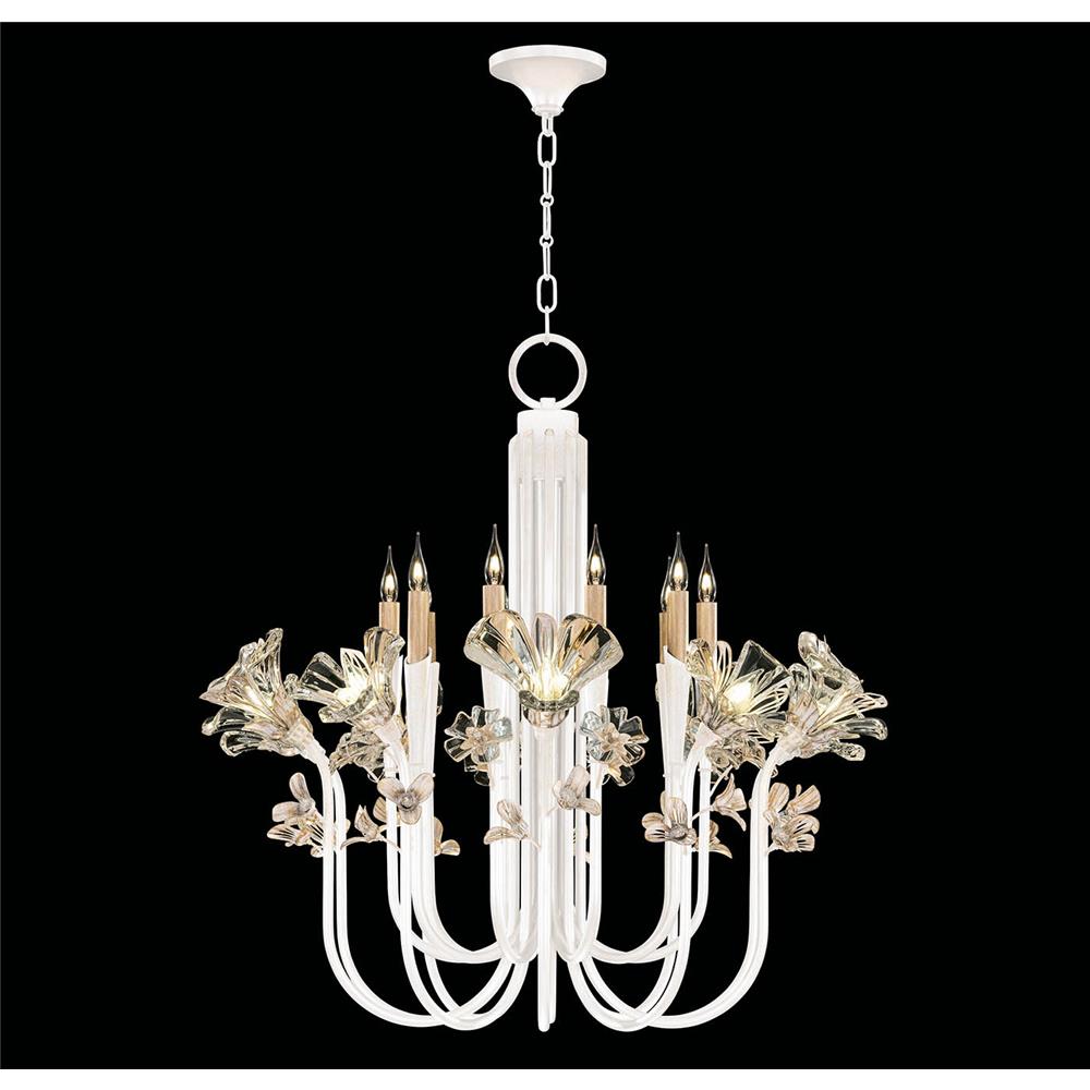 Fine Art Lamps 915140-3ST Azu 35.5" Round Chandelier in White