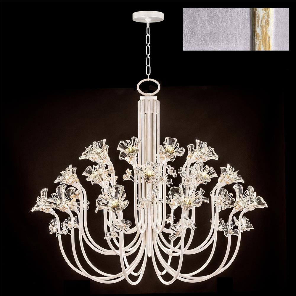 Fine Art Lamps 918640-1ST Azu 56.5" Round Chandelier in Silver Leaf