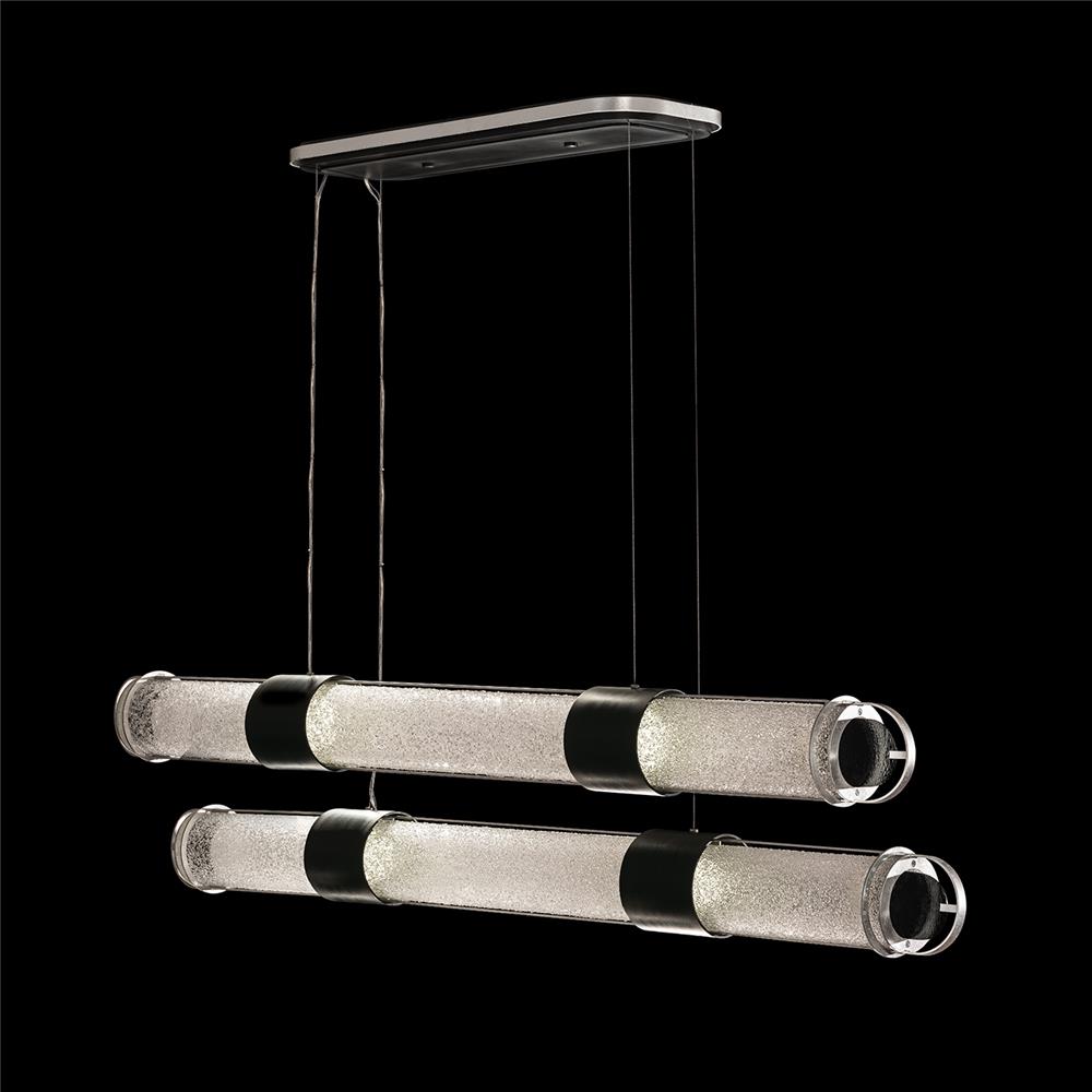 Fine Art Lamps 926240-11ST Bond 60" Linear Pendant in Black/Silver