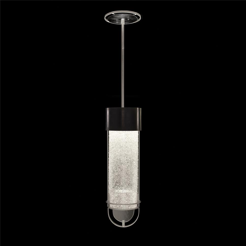 Fine Art Lamps 926340-11ST Bond 5.5" Round Pendant in Black/Silver