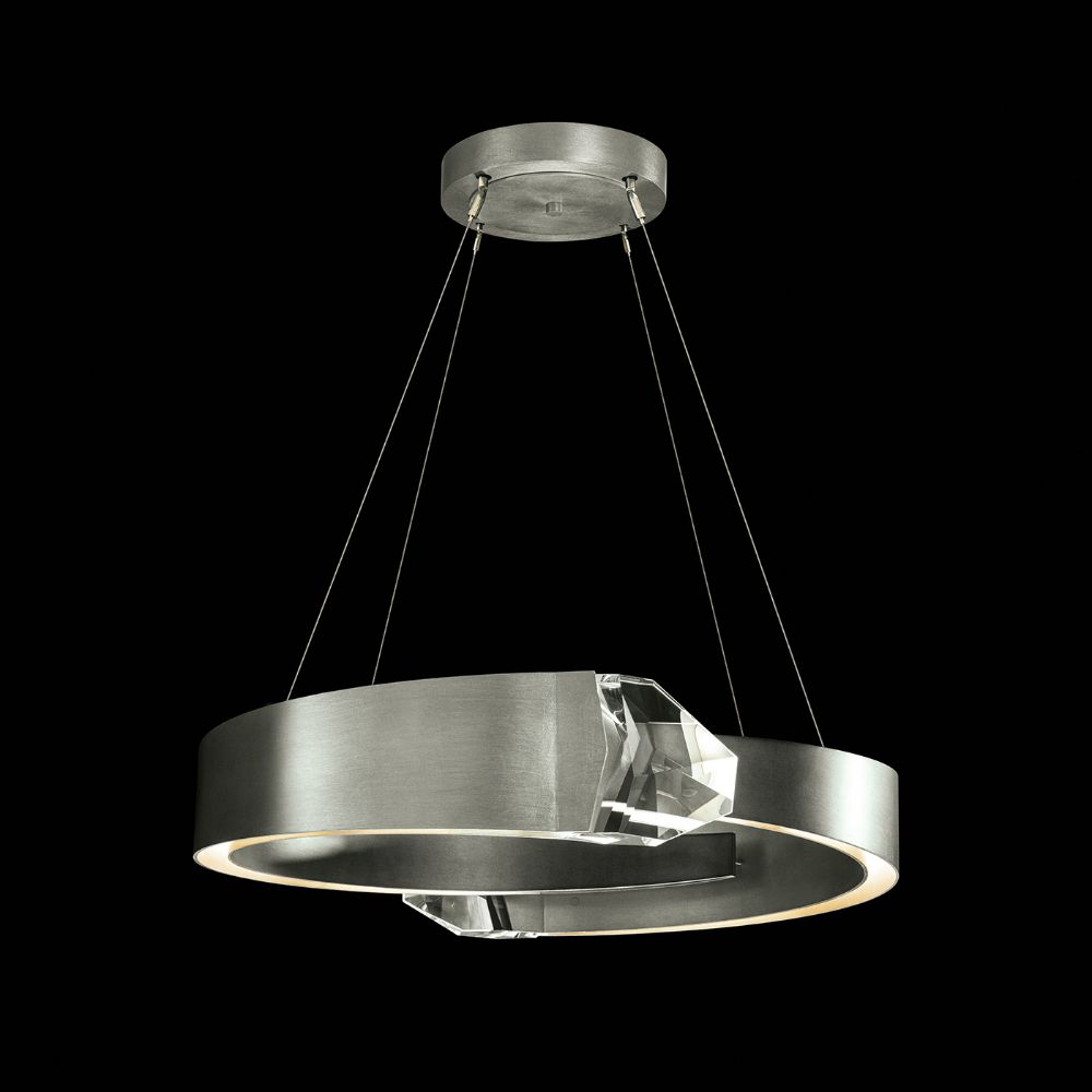 Fine Art Lamps 927545-1ST Strata 32" Round Pendant in Silver