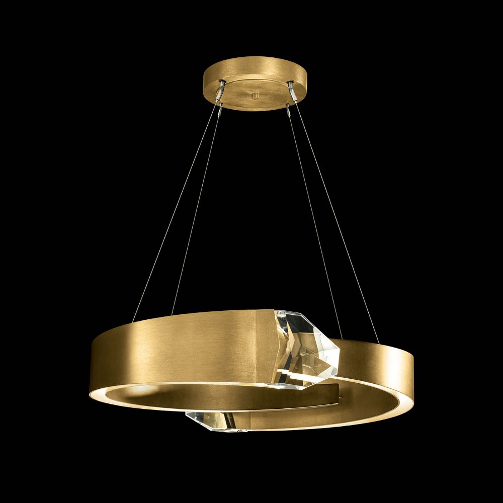 Fine Art Lamps 927545-2ST Strata 32" Round Pendant in Gold