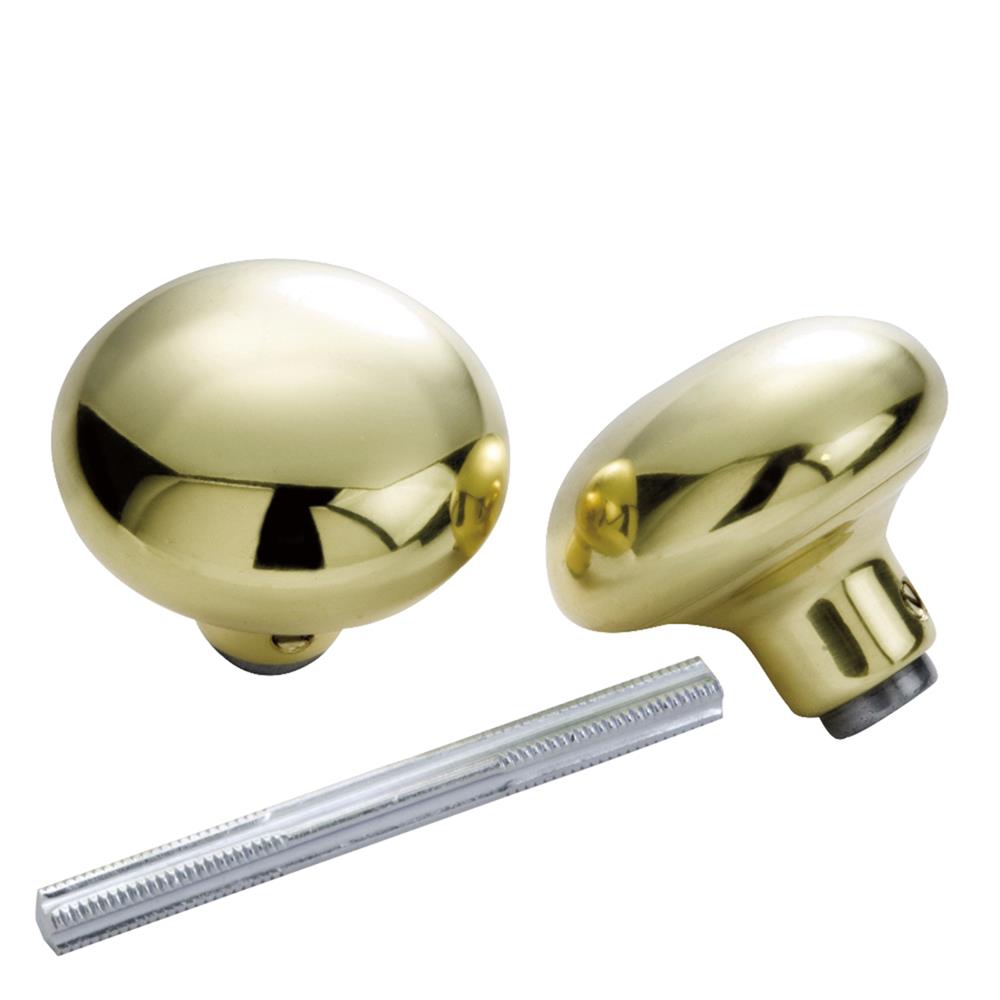 First Watch Security 1130 Knob Set Polished Brass - Solid Brass Finish