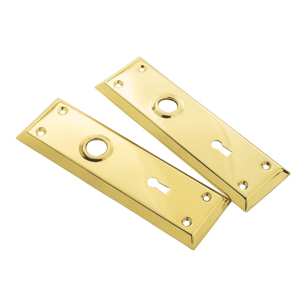 First Watch Security 1142 Mortise Trim Plates - 2 Pack Polished Brass Finish