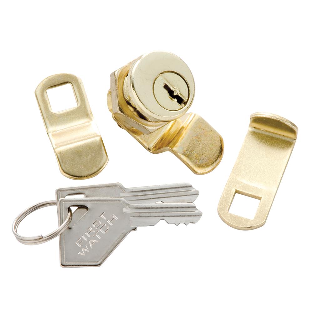 First Watch Security 1327 Mailbox Cam Lock Polished Brass Finish