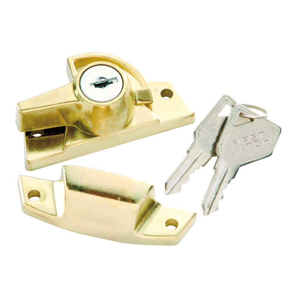 First Watch Security 1400-601 Keyed Alike Sash Lock Polished Brass Finish