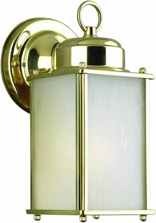 Forte Lighting 10007-01-02 1 LT FL Brass Outdoor Lantern in Polished Brass