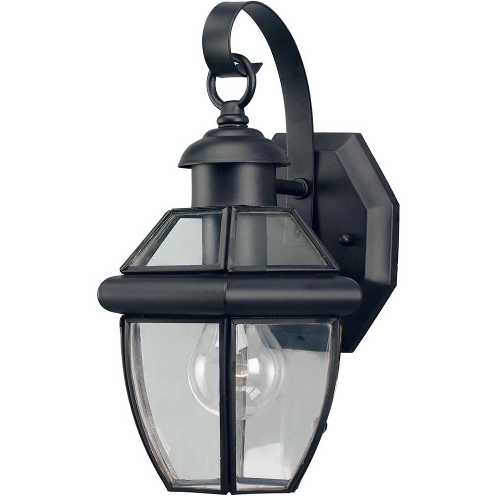 Forte Lighting 1101-01-04 1 LT Brass Outdoor Lantern in Black