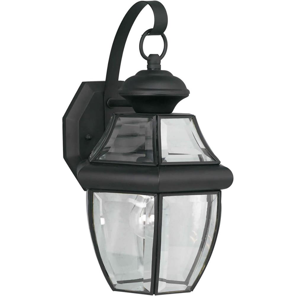 Forte Lighting 1201-01-04 1 LT Brass Outdoor Lantern in Black