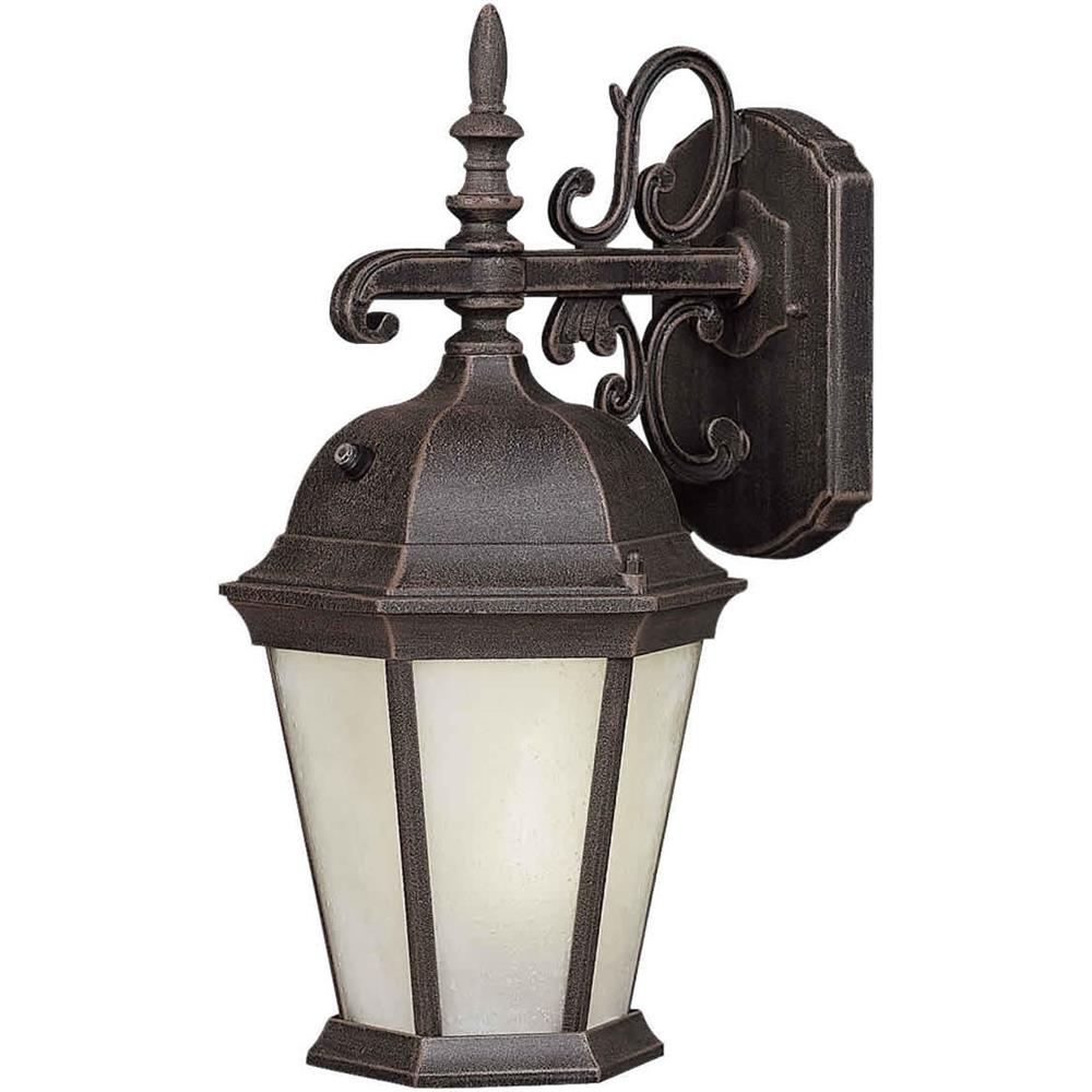 Forte Lighting 17013-01-28 1 LT FL Cast Al Outdoor Lantern in Painted Rust