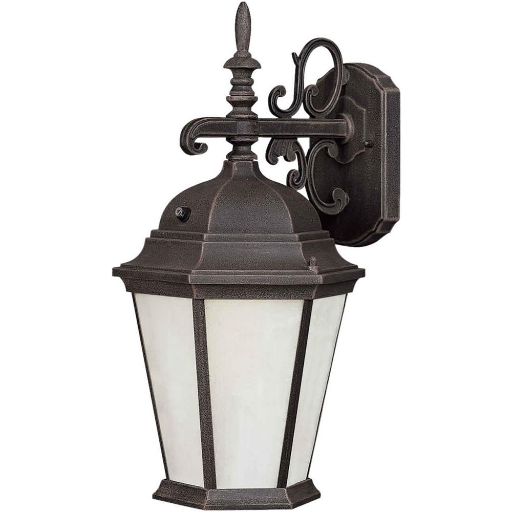 Forte Lighting 17015-01-28 1 LT FL Cast Al Outdoor Lantern in Painted Rust
