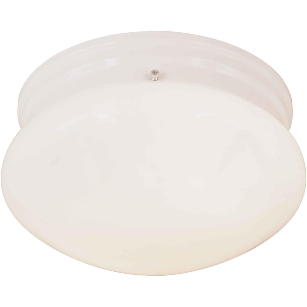 Forte Lighting 6002-3 1 LT Mushroom Ceiling in White